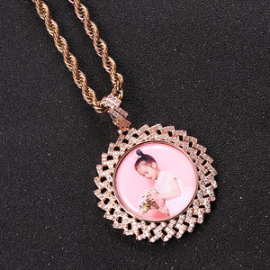 2022 INS Newest Design Custom Photo Diamond Pendants and Necklaces Zircon Men Chains Hip Hop Jewelry For New Year Gifts