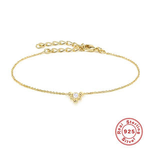 New 925 Sterling Silver Fashion Round Zircon Charms Bracelets Bangles For Women Friendship Bracelets Luxury Women's Fine Jewelry