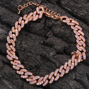 European and American new personalized Anklet copper inlaid zircon and extended chain fashion trend wholesale of men's and women's jewelry