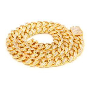 20mm Wholesale Hiphop Jewelry Ice Out CZ Chain Jewelry Cuban Link Chain Necklace Bracelet Bling Fashion Cuban Chain Jewelry Gift